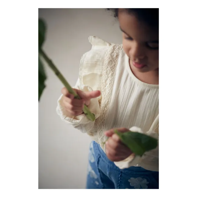 Tubi Cotton Gauze Blouse | Ecru