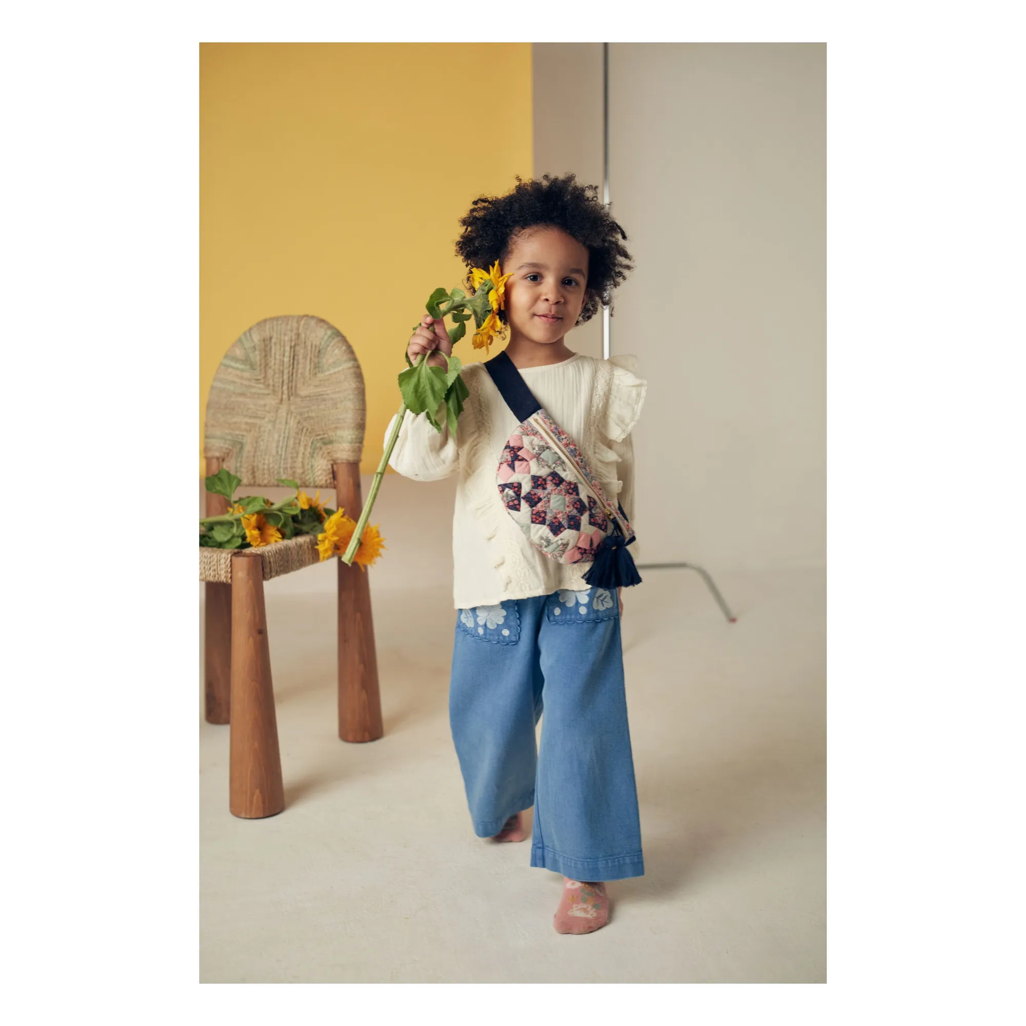 Louise Misha Ecru Tubi Cotton Gauze Blouse