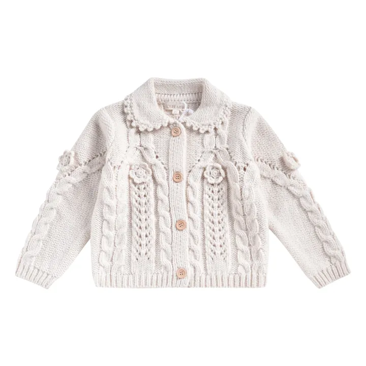 Cárdigan Louny Maille Fleurie | Crudo- Imagen del producto n°0