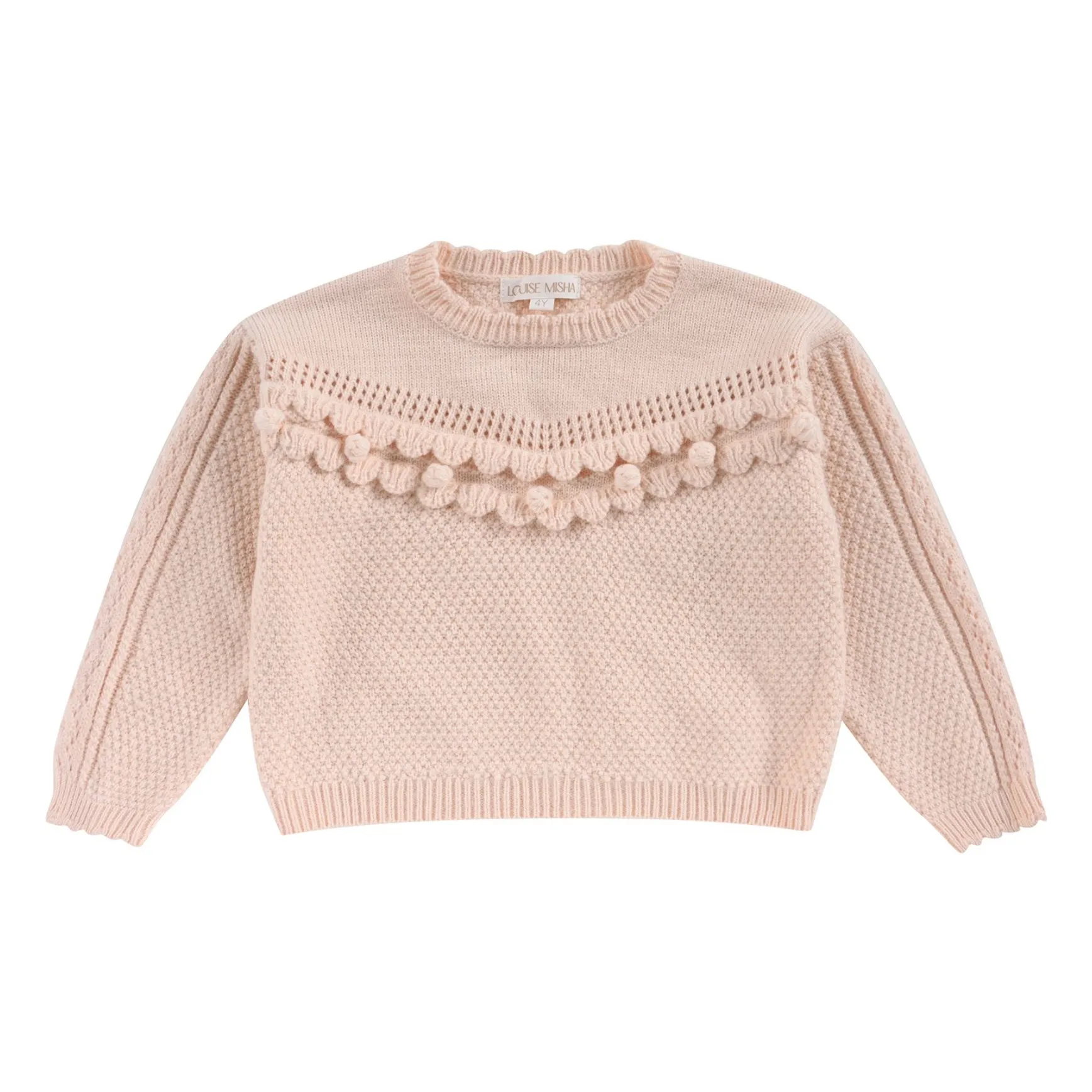 Pull Ionnisa Maille Fantaisie | Rose poudré- Image produit n°0