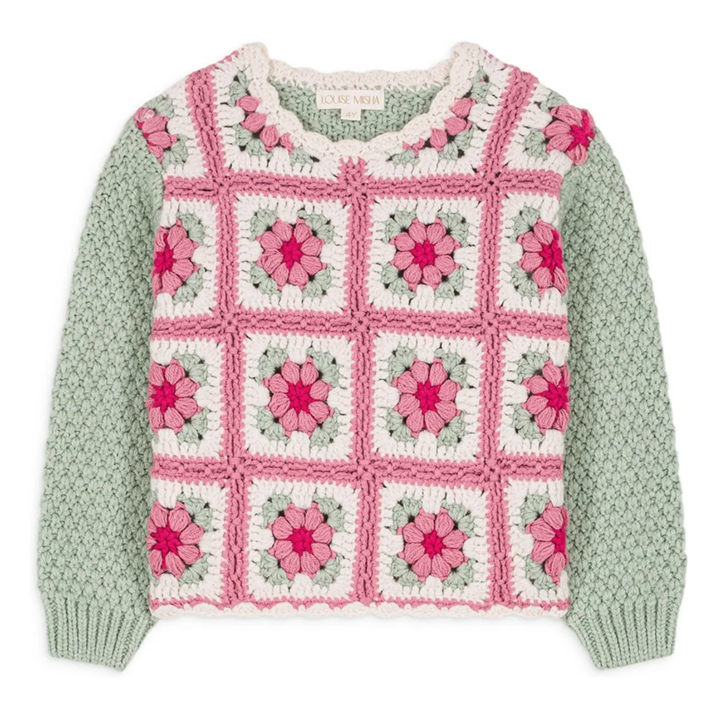 Louise Misha Sage Alicia Crochet Sweater
