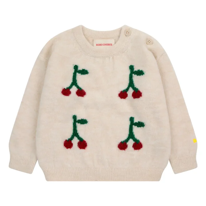 Bobo Choses - Cherry Sweater - Ecru | Smallable