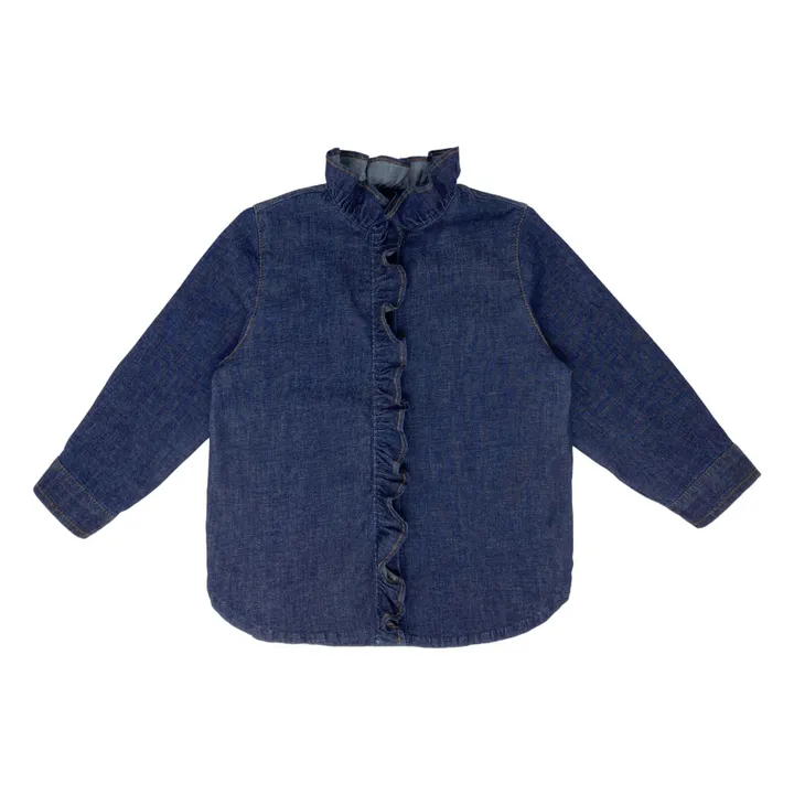 Blusa vaquera con volantes | Vaquero- Imagen del producto n°0