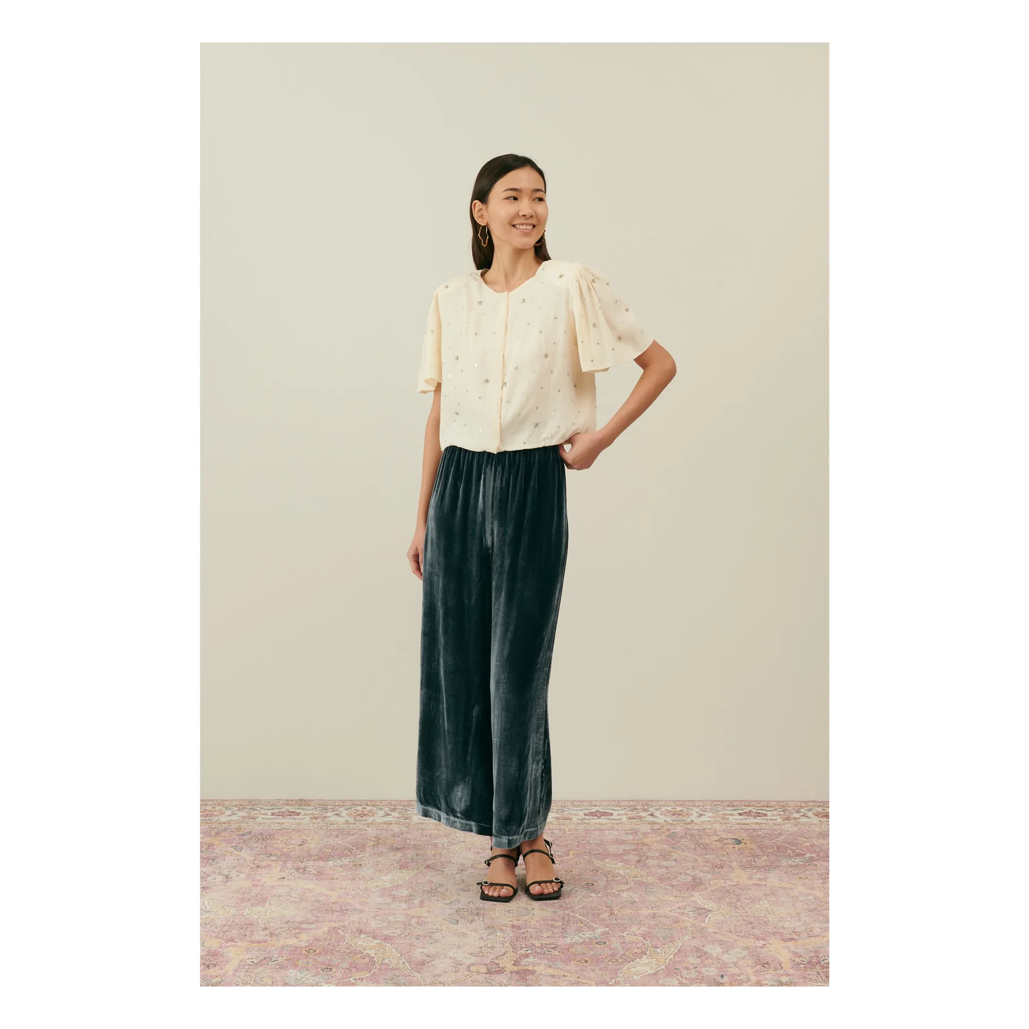 Louise Misha Women's Cream Nadira Blouse - Collection