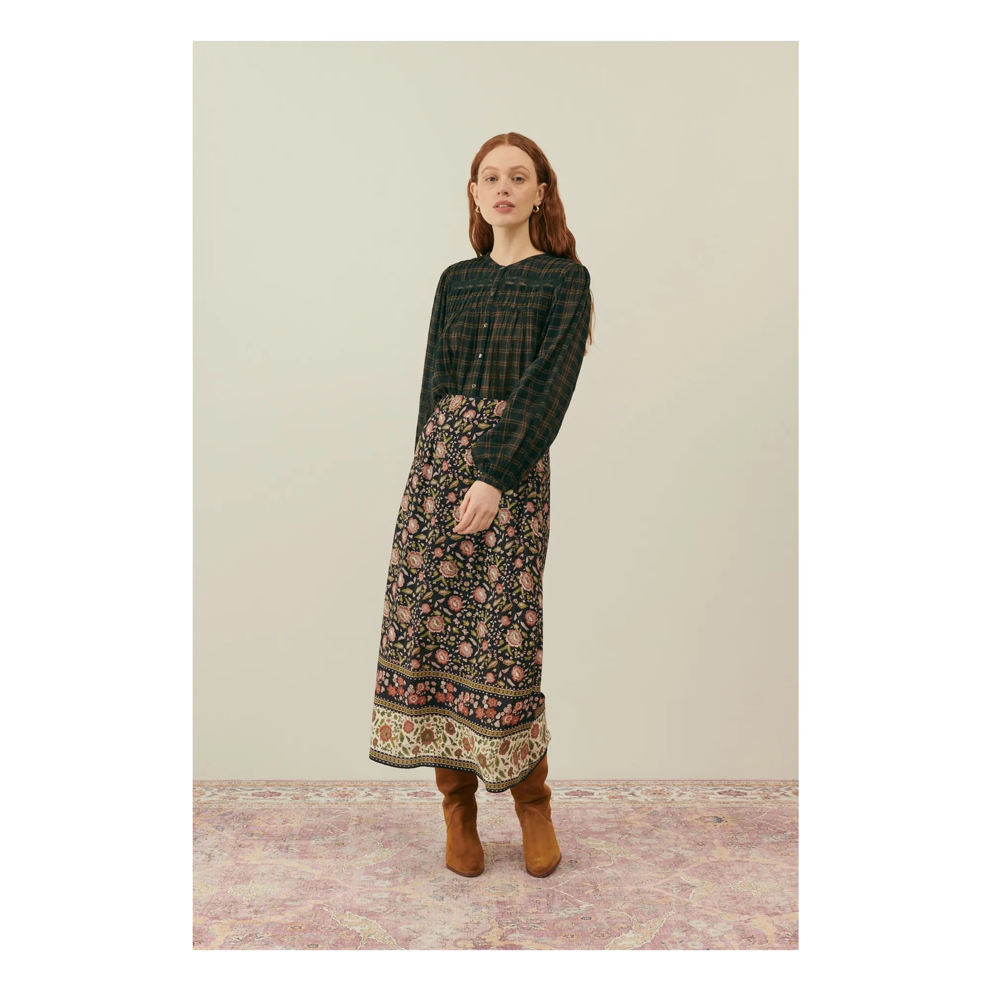 Louise Misha Women's Carbon Jally Carreaux Blouse - Collection