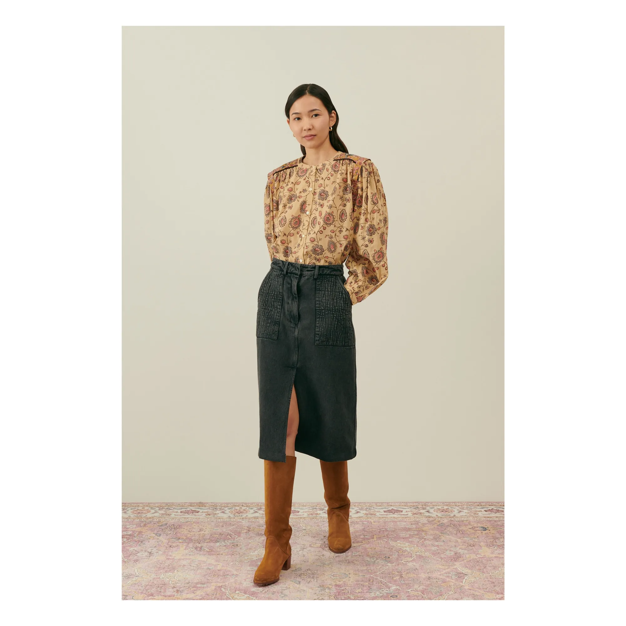 Louise Misha Women's Cream Jania Organic Cotton Blouse - Collection