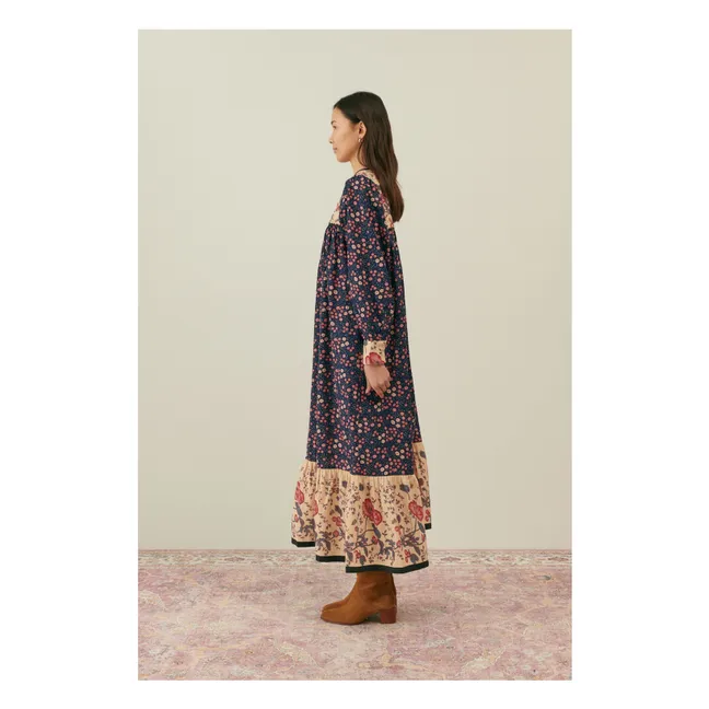 Vestido Gypsiane de algodón orgánico - Colección Mujer | Azul Marino