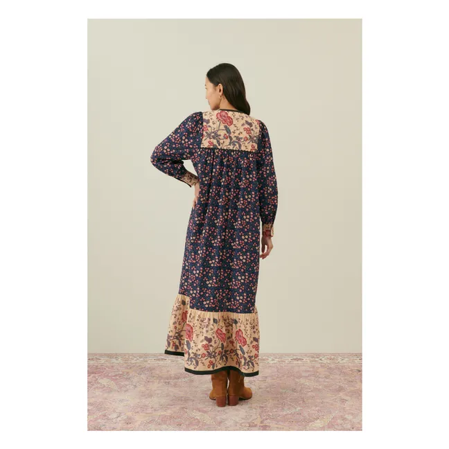 Vestido Gypsiane de algodón orgánico - Colección Mujer | Azul Marino