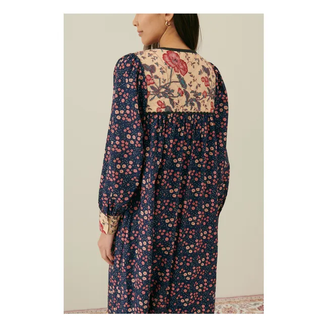 Vestido Gypsiane de algodón orgánico - Colección Mujer | Azul Marino