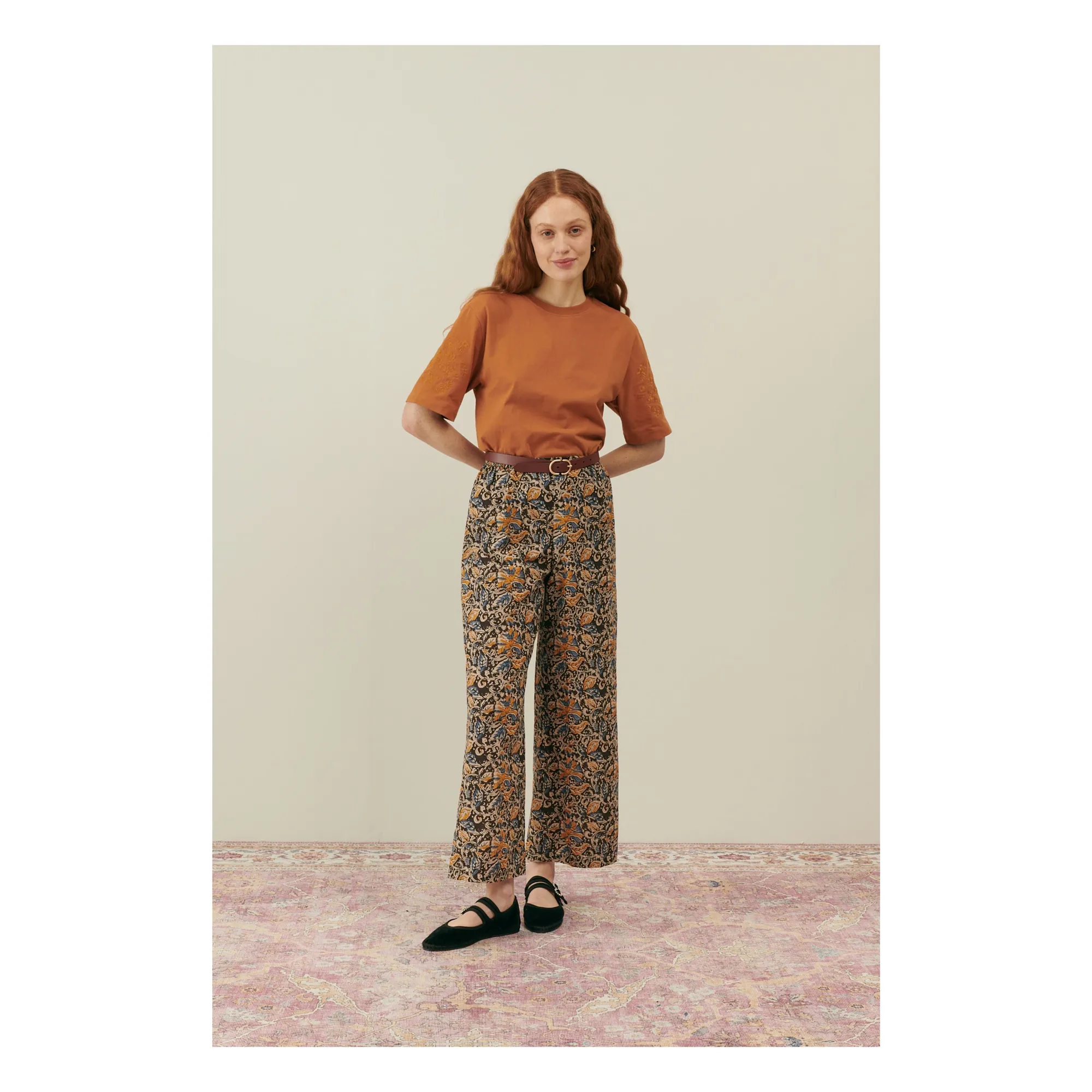 Louise Misha Women's Caramel Lauria Organic Cotton T-Shirt - Collection