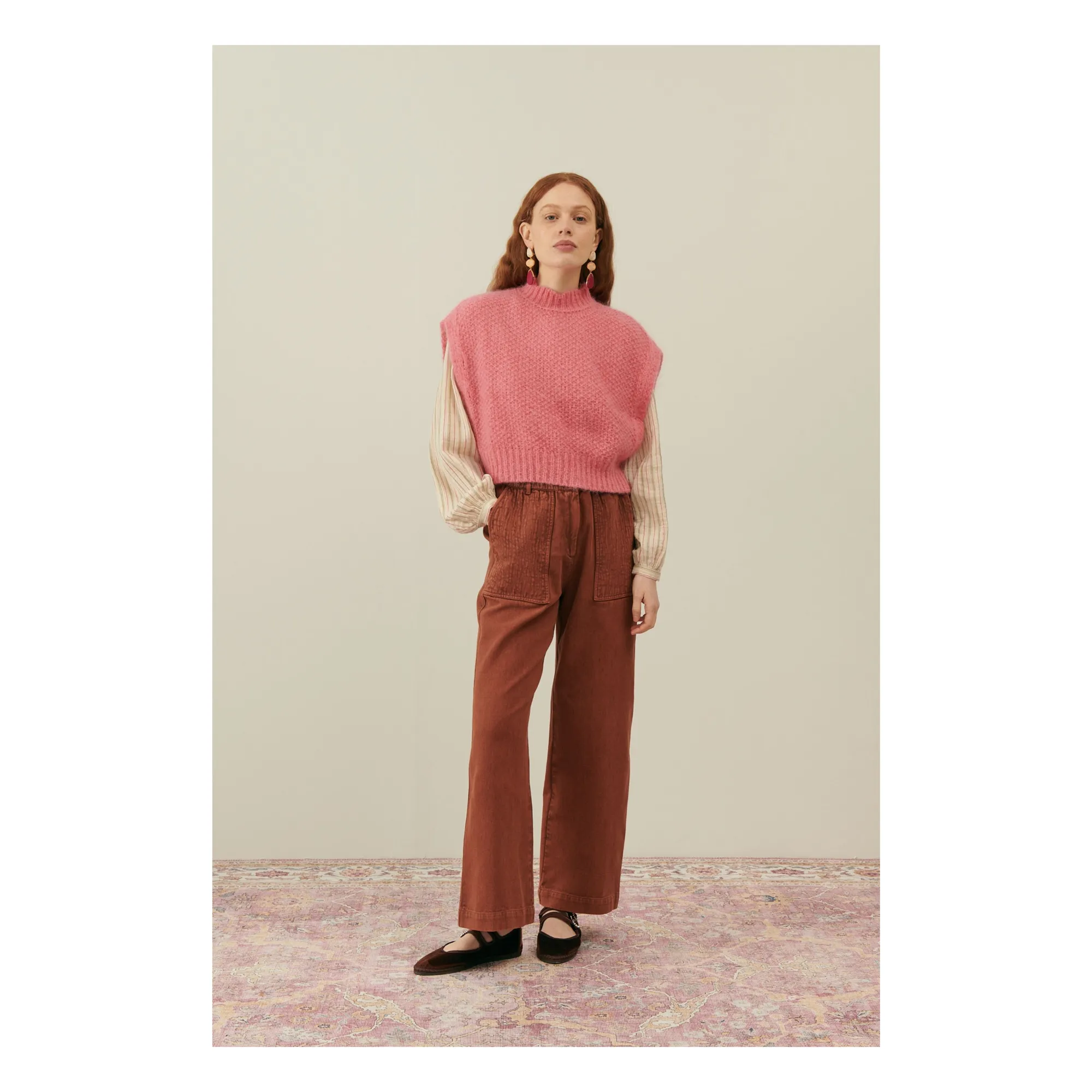 Louise Misha Women's Pink Sougi Alpaca And Mohair Sleeveless Sweater - Collection