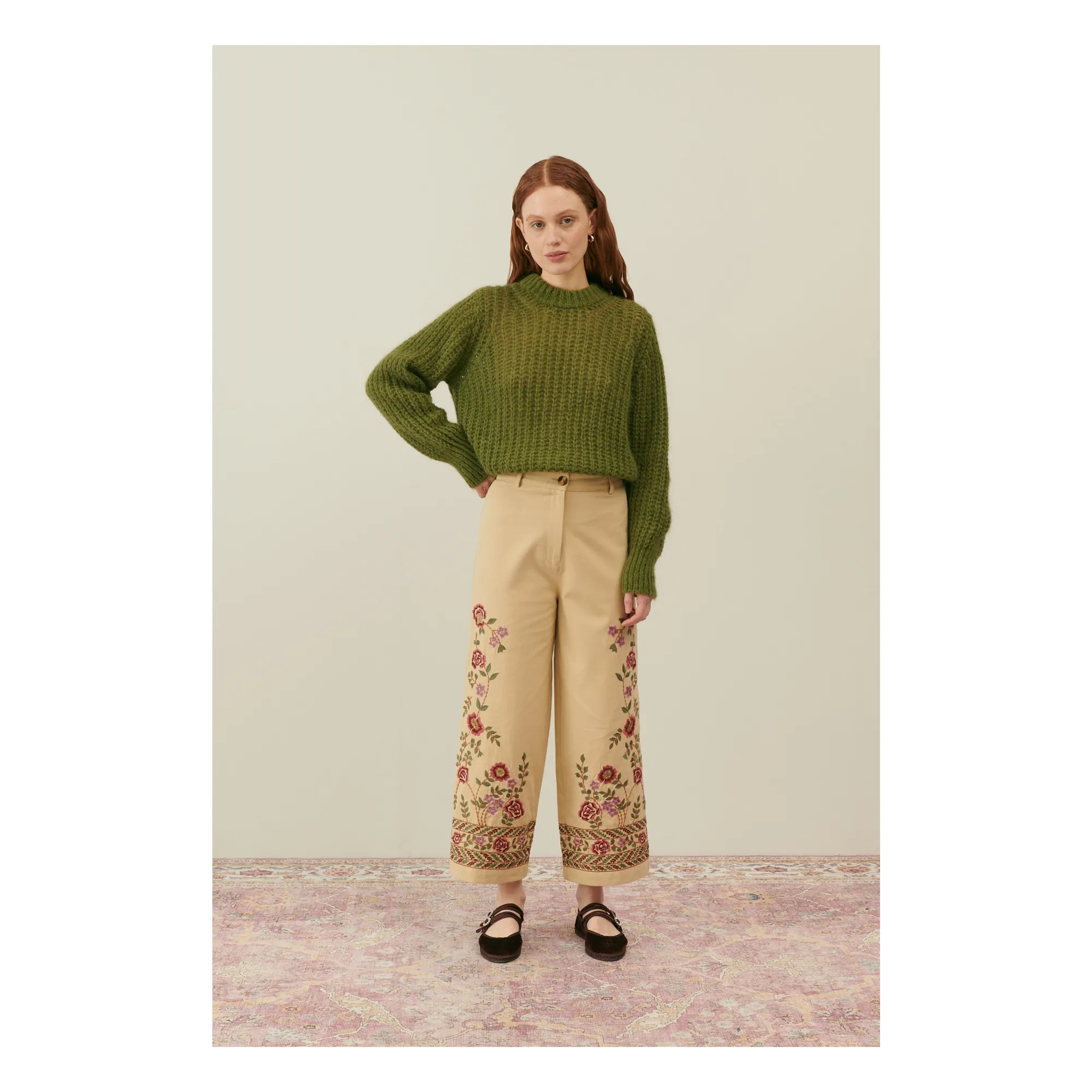 Louise Misha Women's Khaki Dina Alpaca And Mohair Sweater - Collection