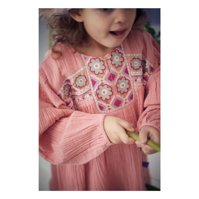 Issena Cotton gauze dress | Pink