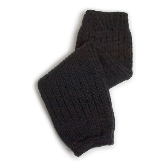 Polainas Helène de lana merina | Negro