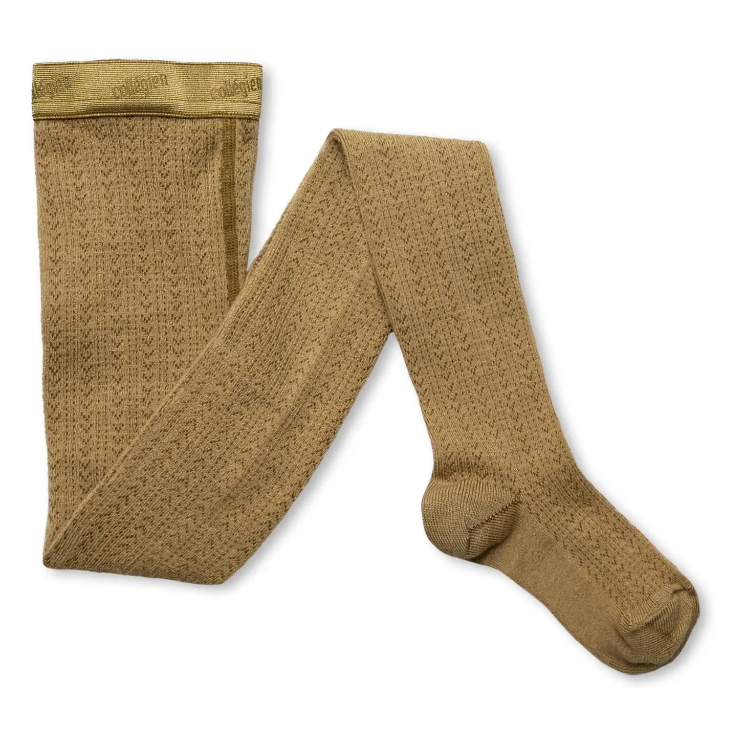 Collégien Taupe Brown Angélique Merino Wool Tights