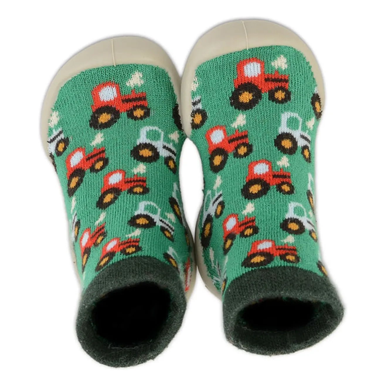 Collégien Green Kind Farm Tractors Slippers
