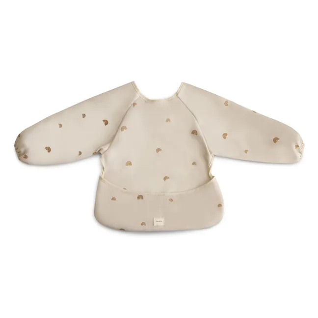 Rainbows bib with sleeves | Beige