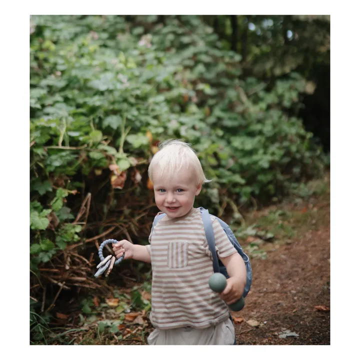 Mushie Teething ring Espace Blue Smallable