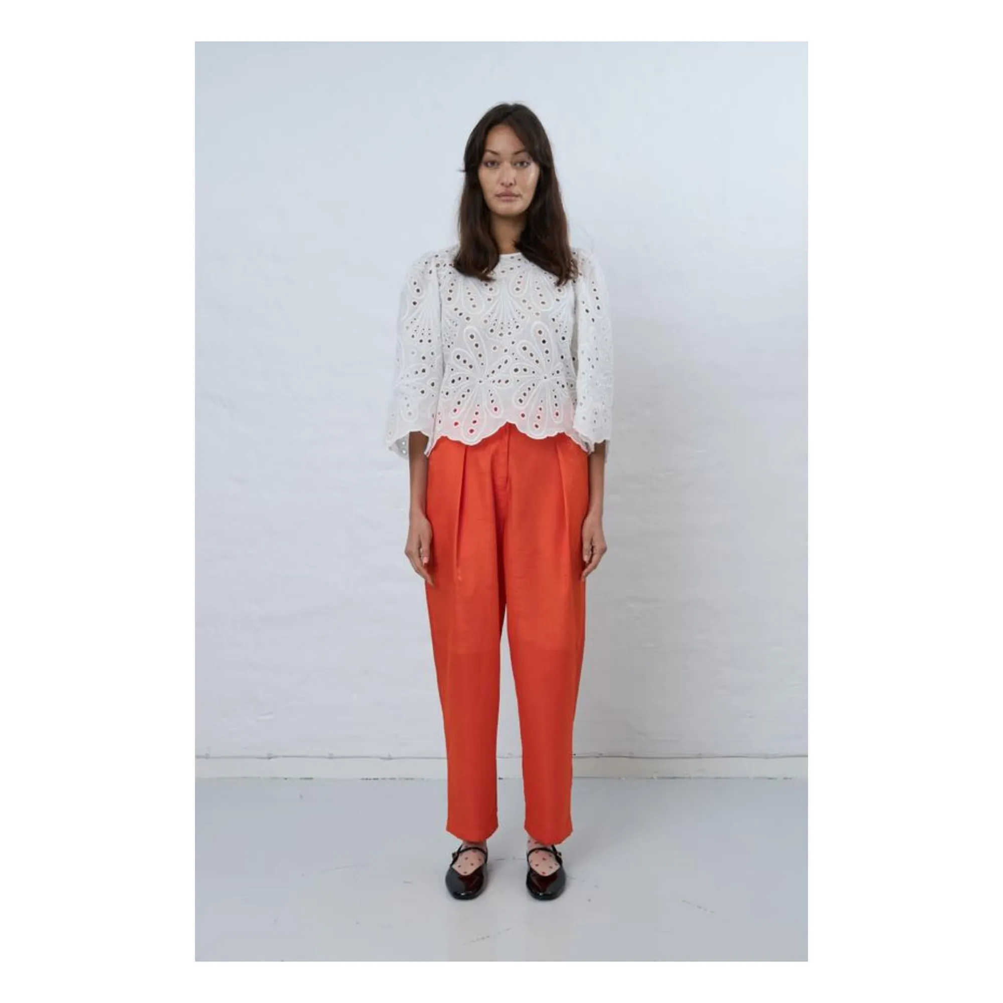 Stella Nova White Embroidery Blouse