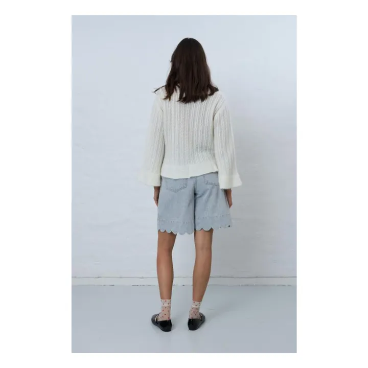 Strickjacke Knoten | Weiß- Produktbild Nr. 2