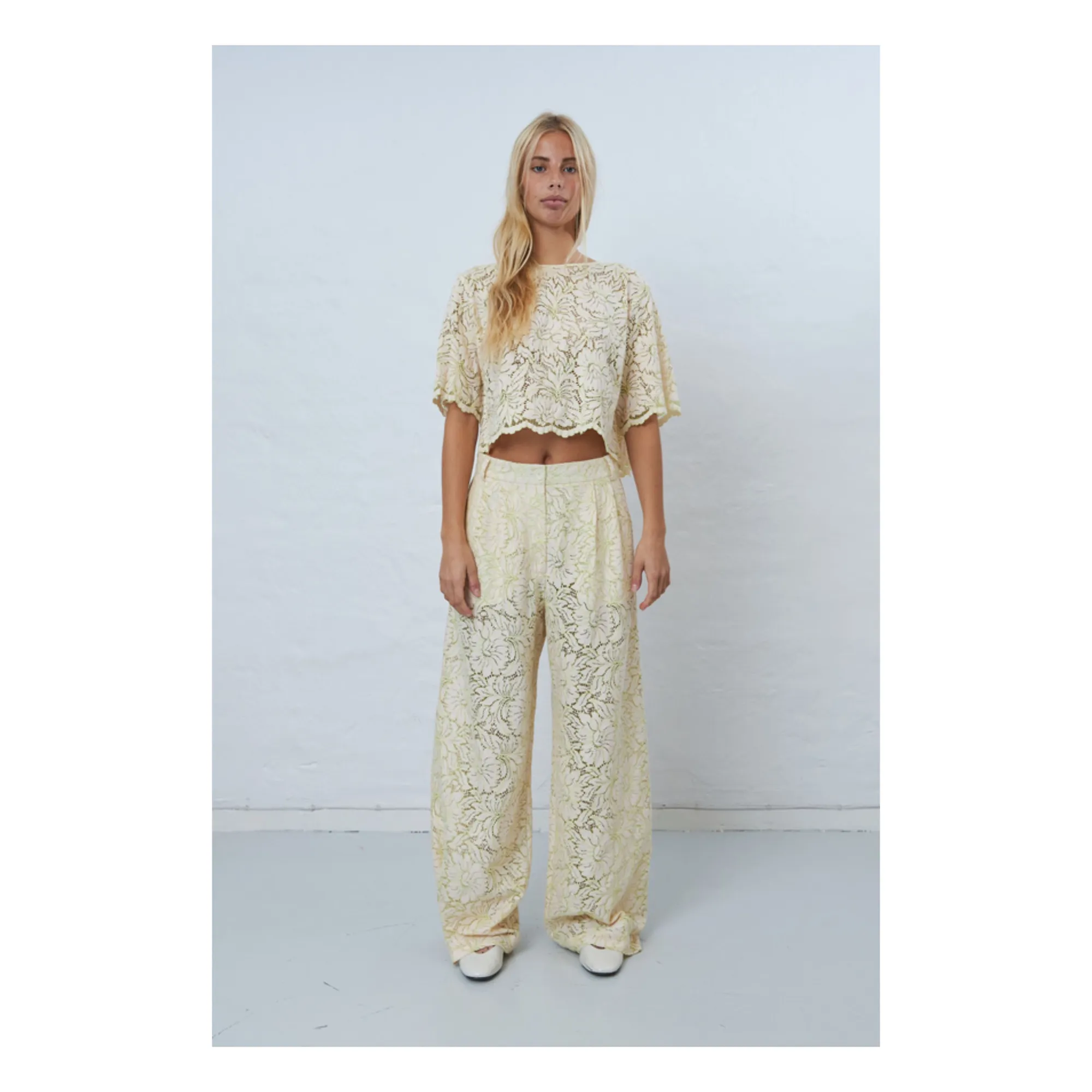 Stella Nova Vanilla Wide Lace Pants