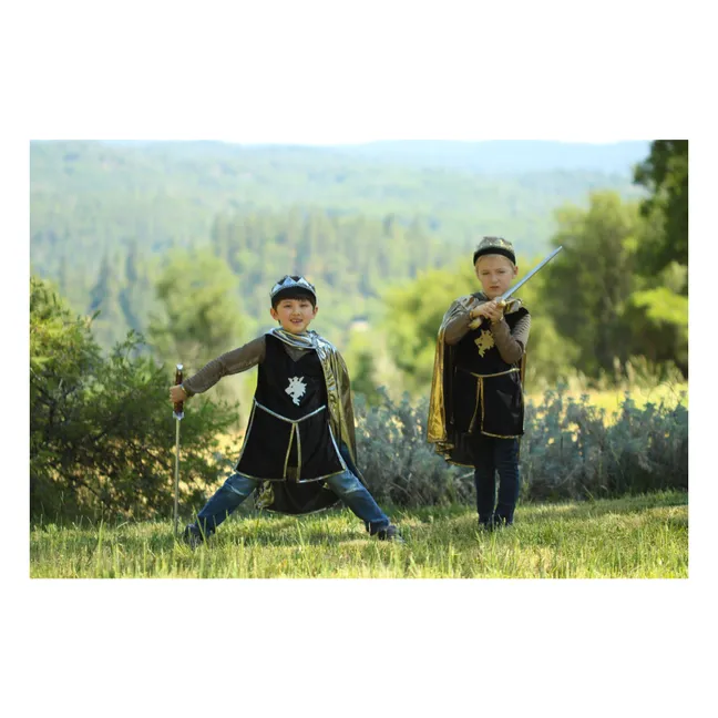 Ritter Kostüm mit Cape und Krone 