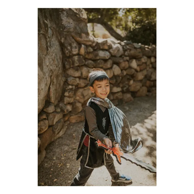 Ritter Kostüm mit Cape und Krone 