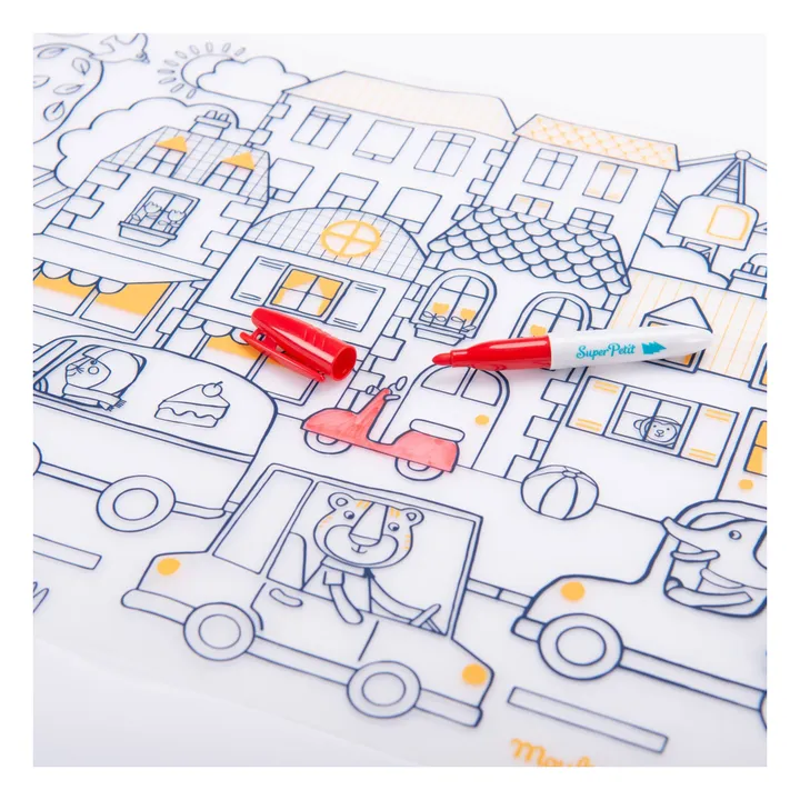 Set en silicone à colorier + 5 feutres Les Popipop- Image produit n°2