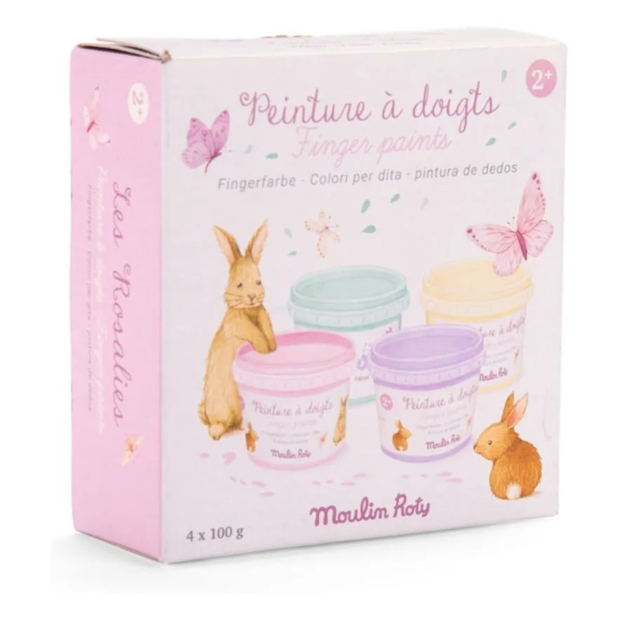 Moulin Roty Multicoloured Pastel Finger Paints Les Rosalies