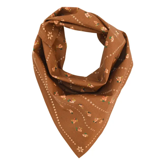 Sciarpa floreale | Marrone