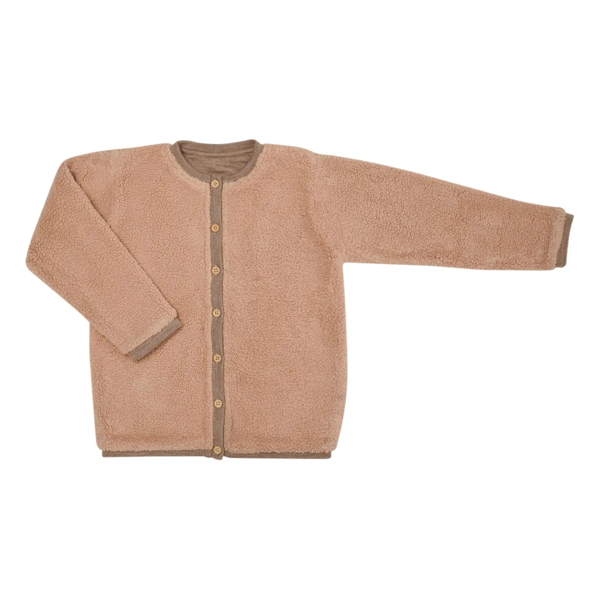 Reversible Strickjacke Victoire Sherpa Baby | Beige- Produktbild Nr. 0