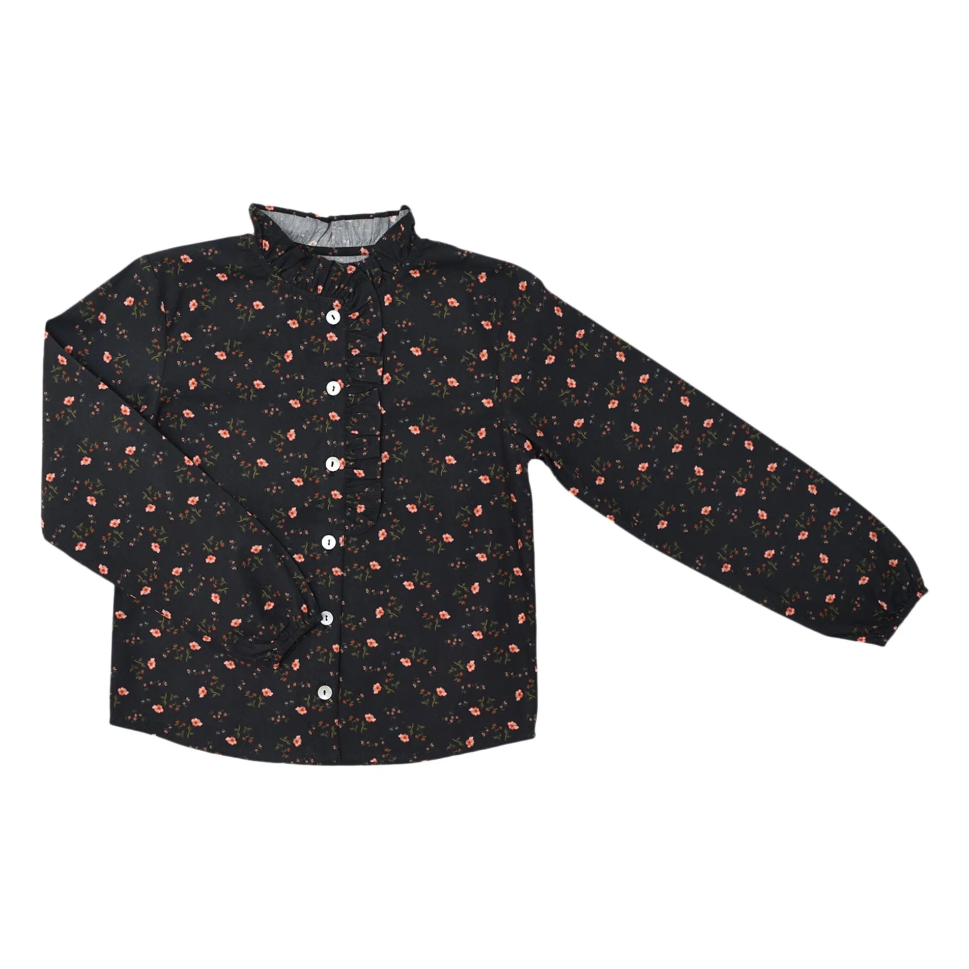 Lililotte Charcoal Grey Anaïs Fleurie Blouse