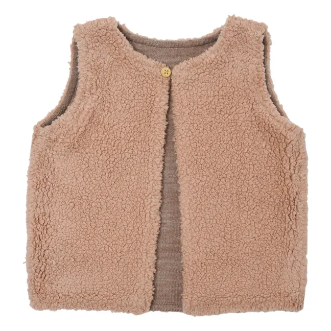Gilet Sans Manches Agathe Laine | Beige