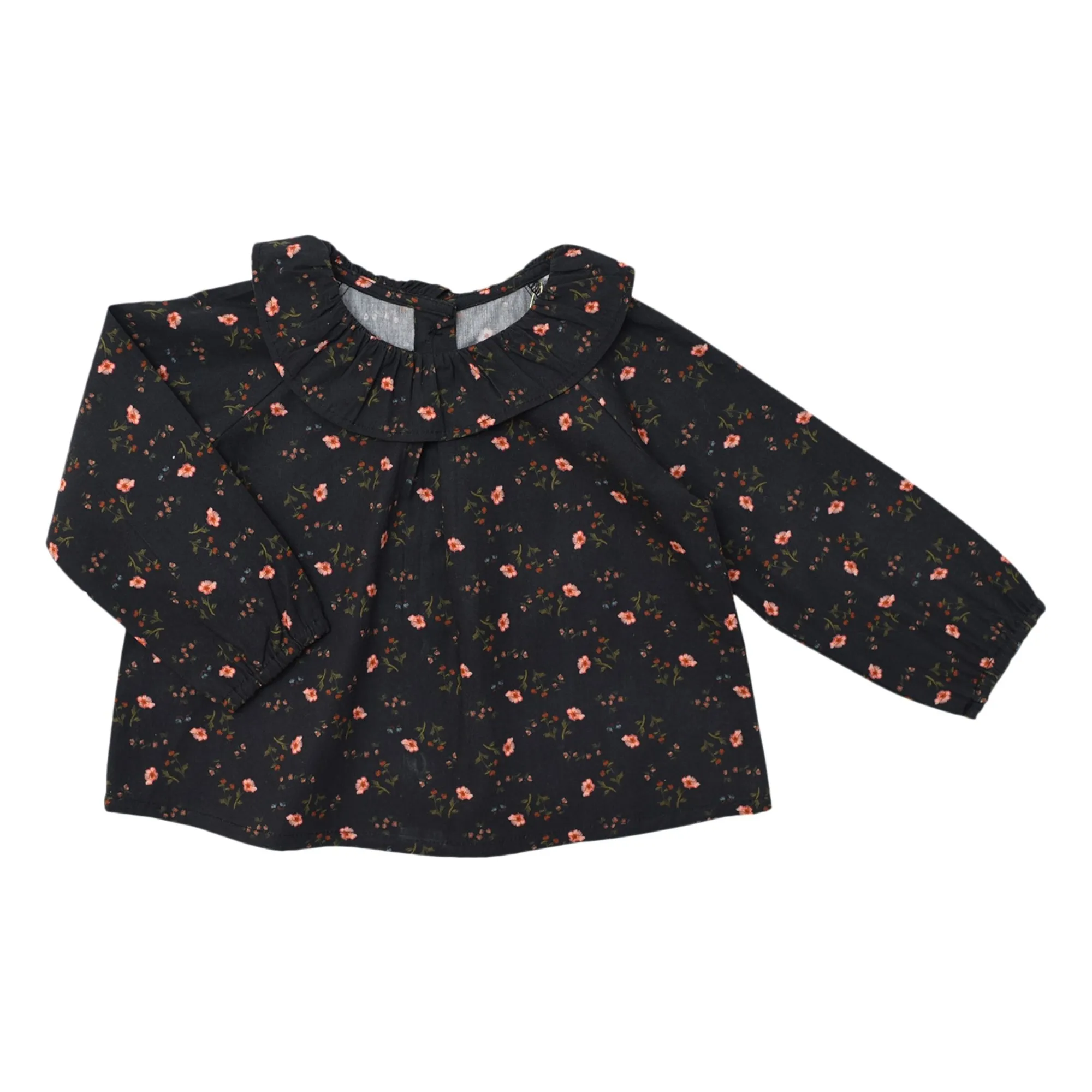 Lililotte Charcoal Grey Charlotte Fleurs Blouse