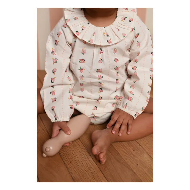 Barboteuse Castille Fleurie | Ecru