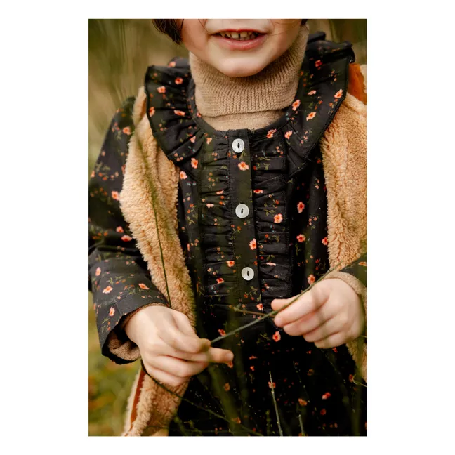 Vestido Lise Fleurie | Gris Antracita