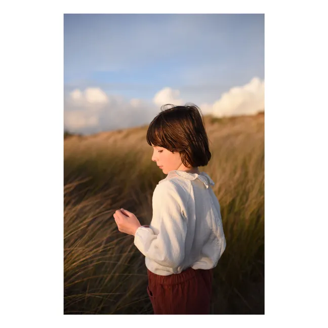 Blusa Charlotte con cuello bordado | Blanco