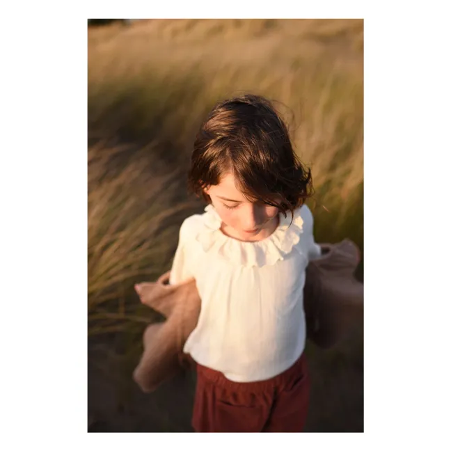 Blusa Charlotte con cuello bordado | Blanco