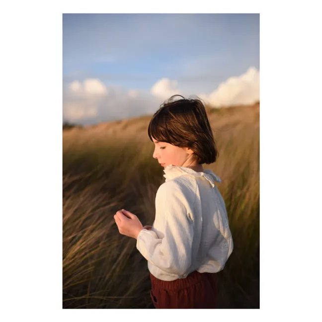 Blusa Charlotte con cuello bordado | Blanco