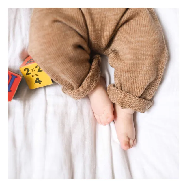 Pull et Sarouel Aimé en Laine | Beige chiné