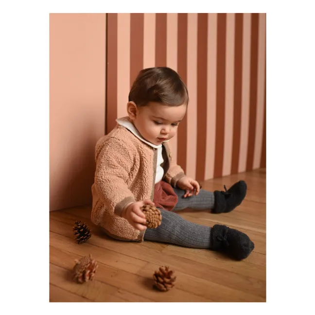 Strickjacke Victoire Reversible aus Wolle | Beige