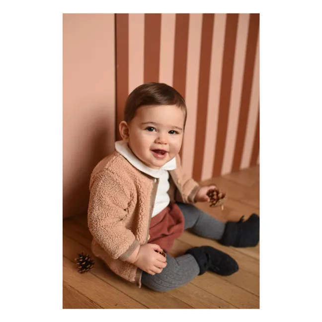 Strickjacke Victoire Reversible aus Wolle | Beige