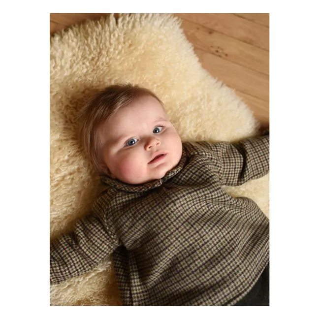 Camicetta Octave in pied-de-poule | Verde