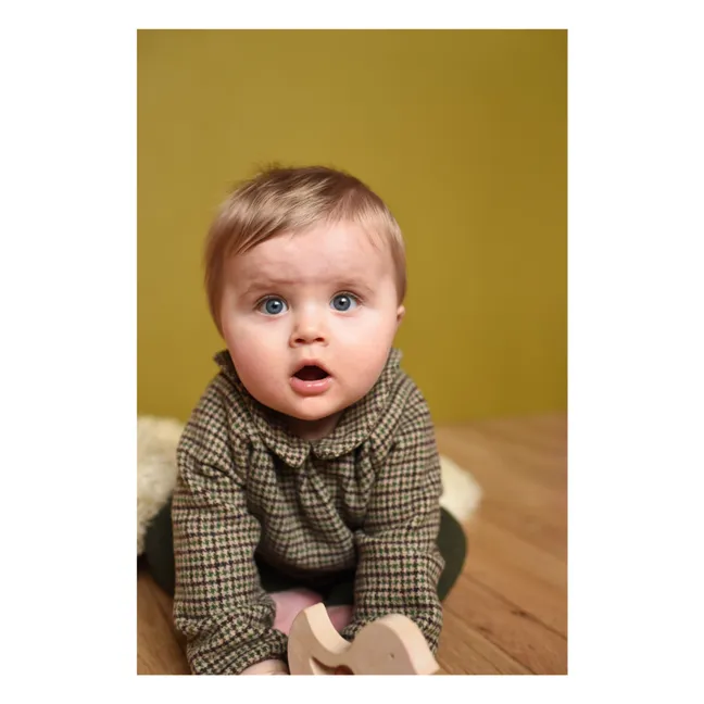 Camicetta Octave in pied-de-poule | Verde