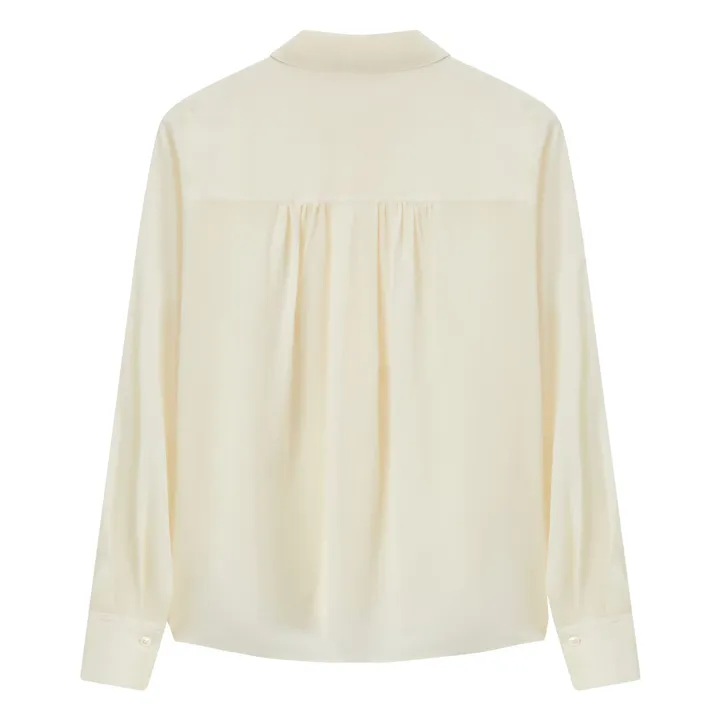 Blusa de seda | Crudo- Imagen del producto n°1