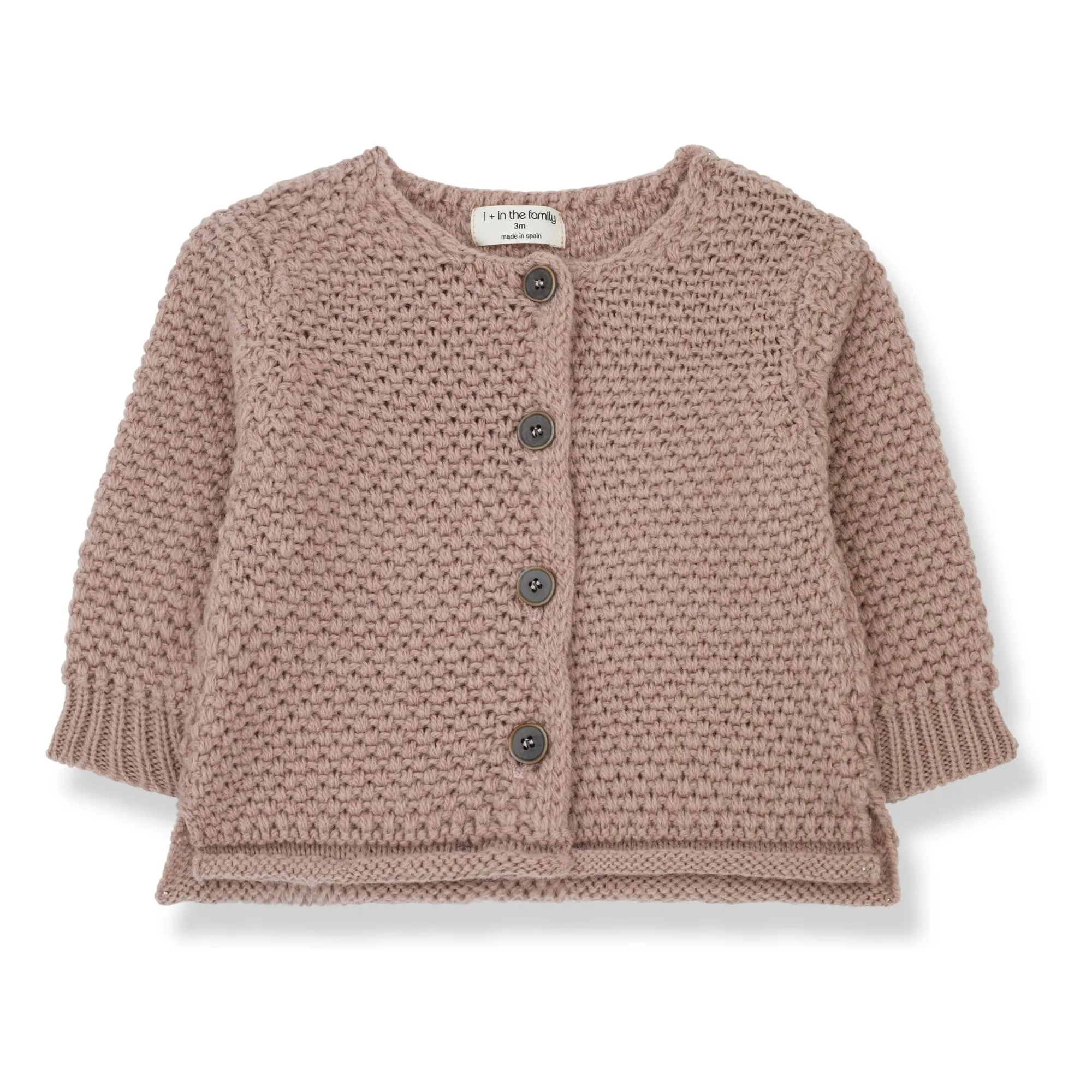 1+ In The Family Pink Lis Merino Wool Cardigan