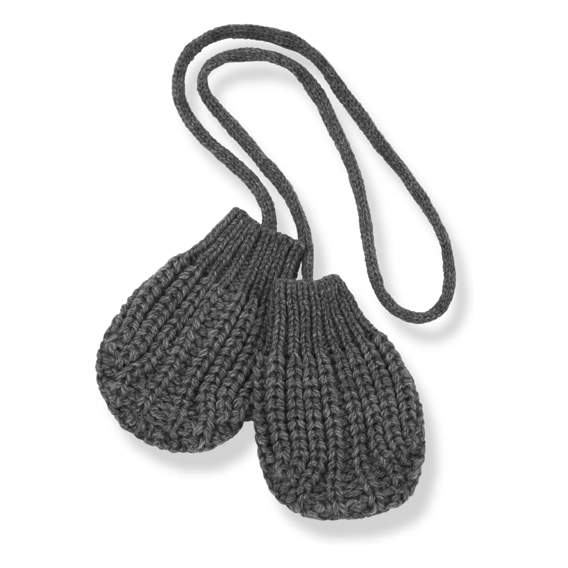 1+ In The Family Grey Half Wool Merino Mittens