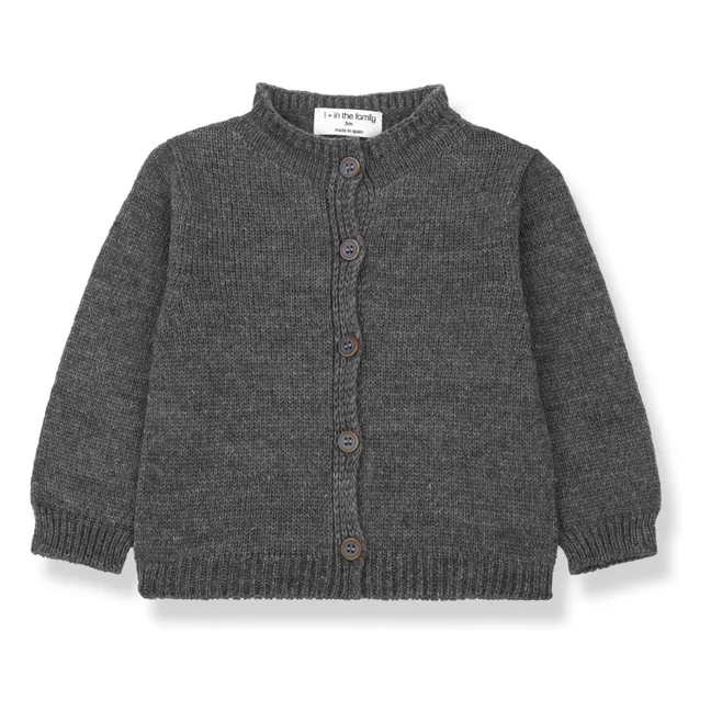 Nina - Cardigan in lana merino | Grigio