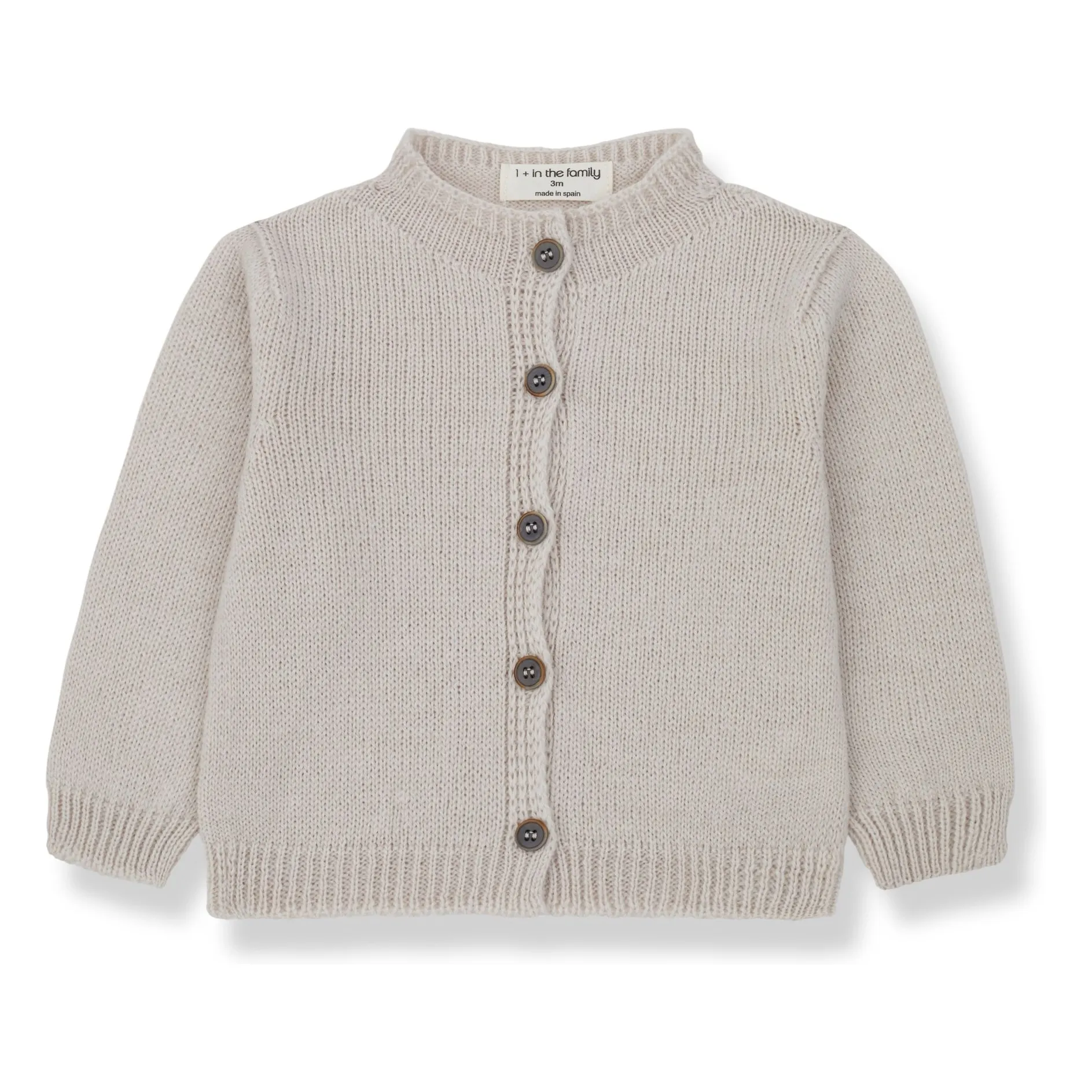 1+ In The Family Ecru Cardigan Nina Merino Wool