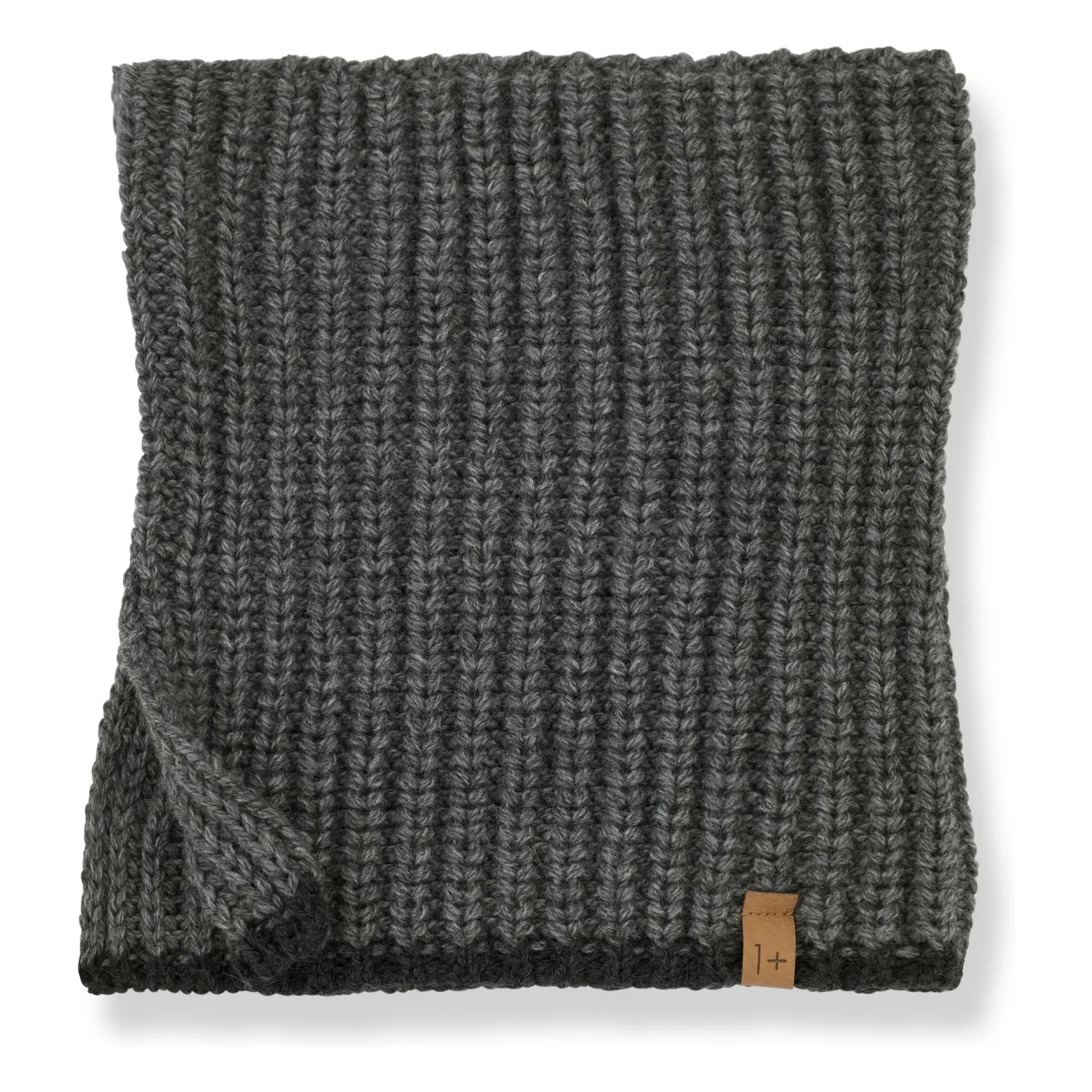 1+ In The Family Grey Liam Merino Wool Snood